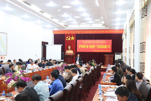 UBND tỉnh Lai Châu, Khai mạc phiên họp thường kỳ UBND tỉnh tháng 11/2018