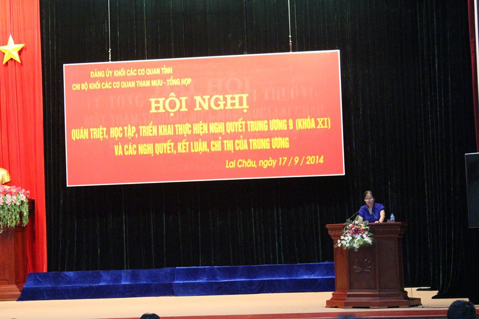 Đ/c Vũ Thị Mai - Quán triệt, triển khai nghị quyết trung ương 9 (khóa XI)