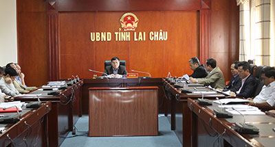 Quang cảnh Hội nghị tại điểm cầu tỉnh ta.