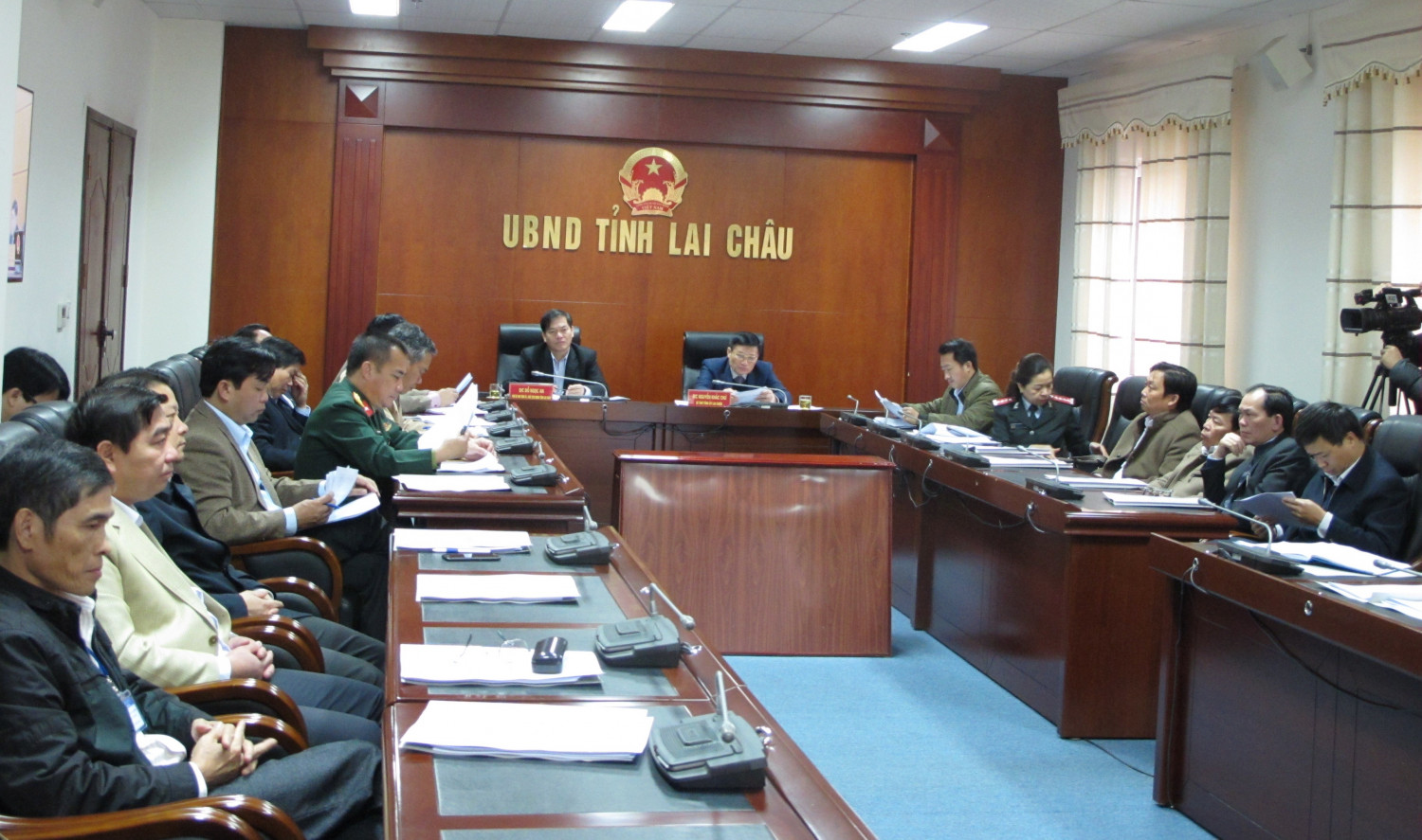 Các đại biểu tại điểm cầu Lai Châu