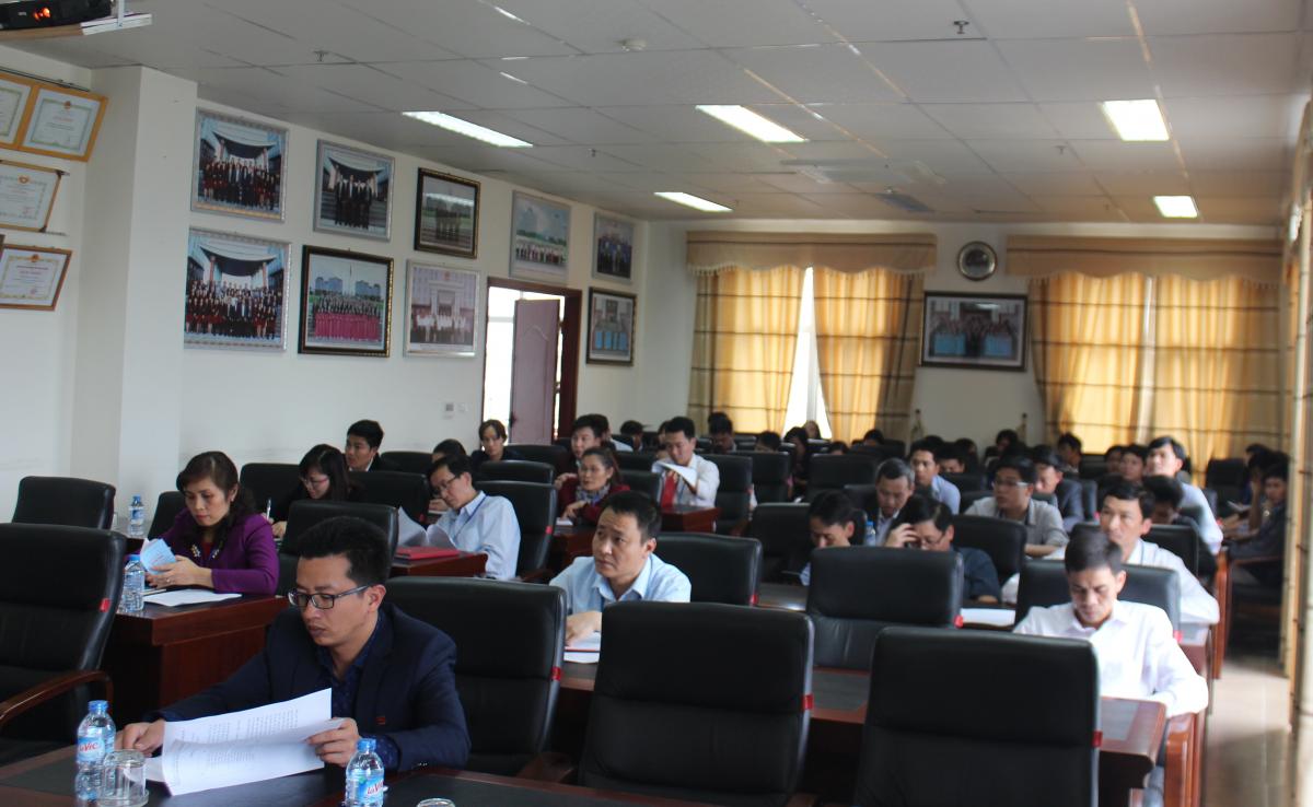 Đ/c: Đinh Xuân Trường phát biểu tại Hội nghị.
