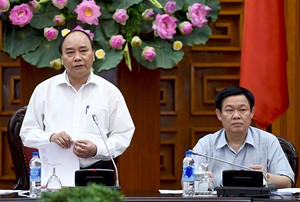 Thủ tướng Nguyễn Xuân Phúc phát biểu tại buổi làm việc. Ảnh: VGP/Quang Hiếu