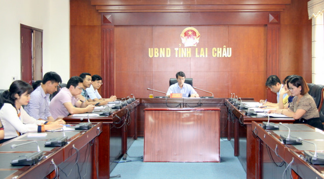 Quang cảnh Hội nghị tại điểm cầu tỉnh Lai Châu