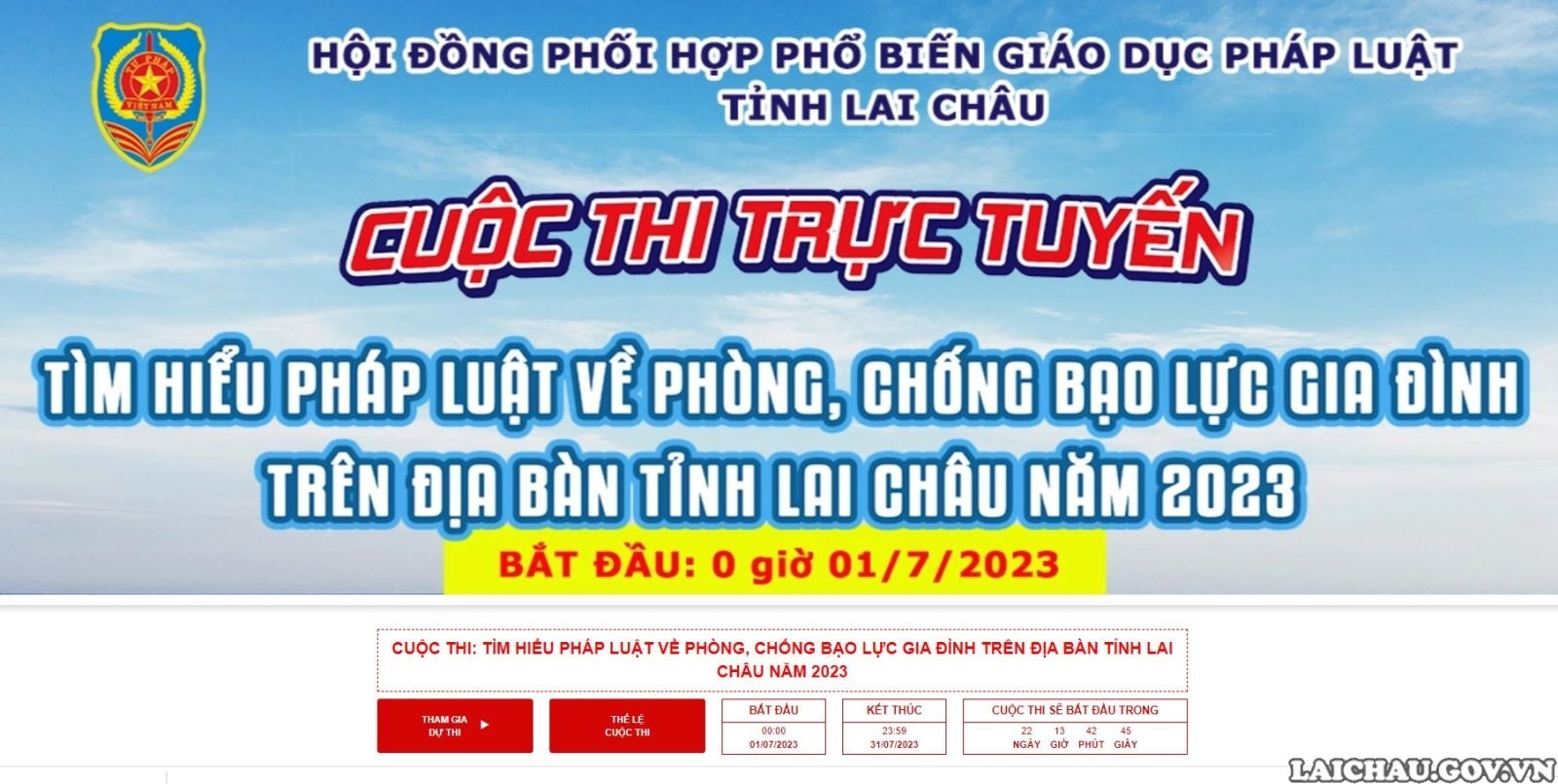 Cuộc thi "Tìm hiểu pháp luật về phòng, chống bạo lực gia đình trên địa bàn tỉnh Lai Châu" năm 2023