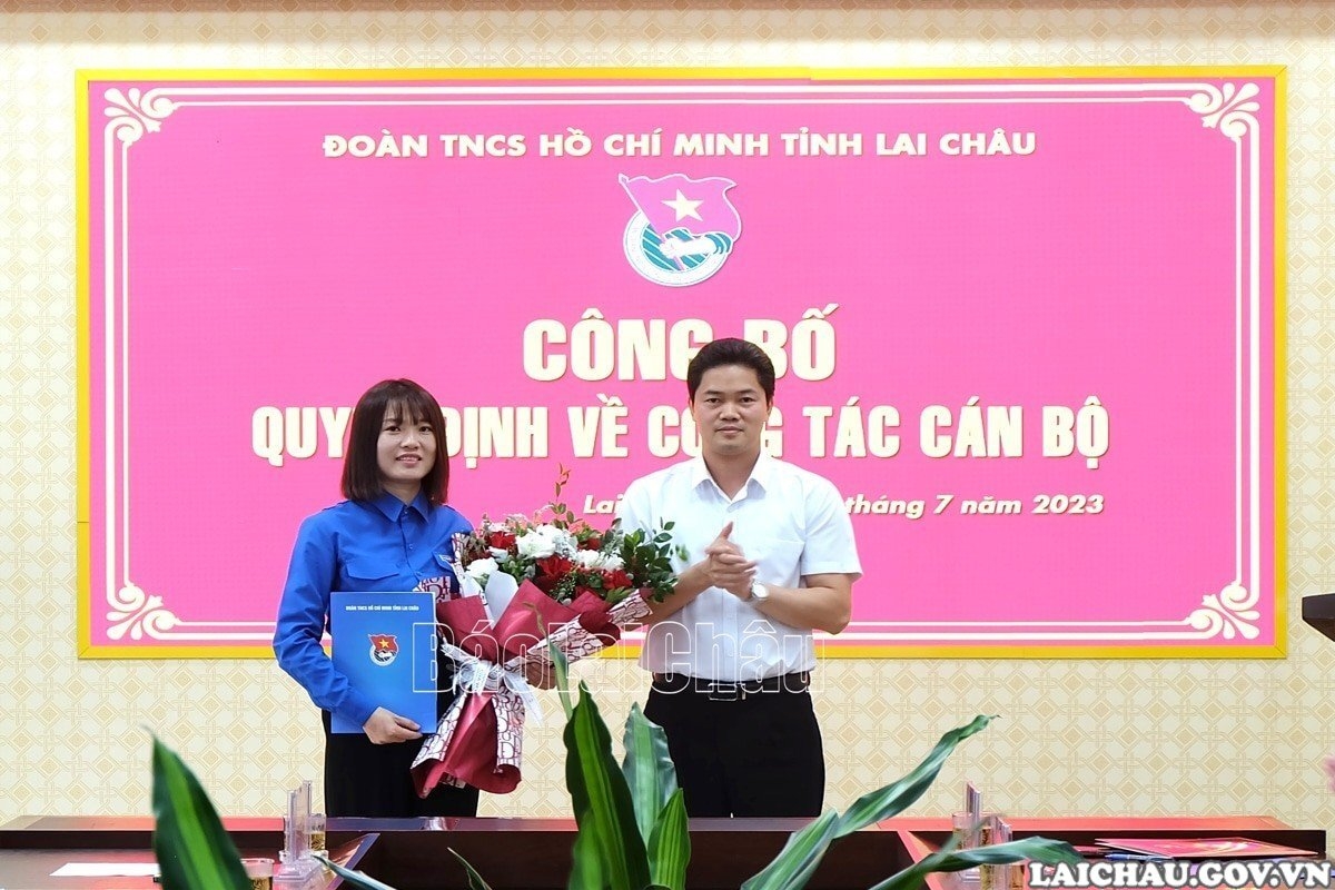 Tỉnh đoàn Lai Châu: Công bố quyết định về công tác cán bộ