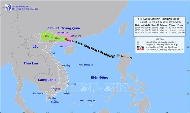 Bão số 1 gây mưa rất lớn từ đêm 18/7, các địa phương đề phòng lũ quét, sạt lở đất