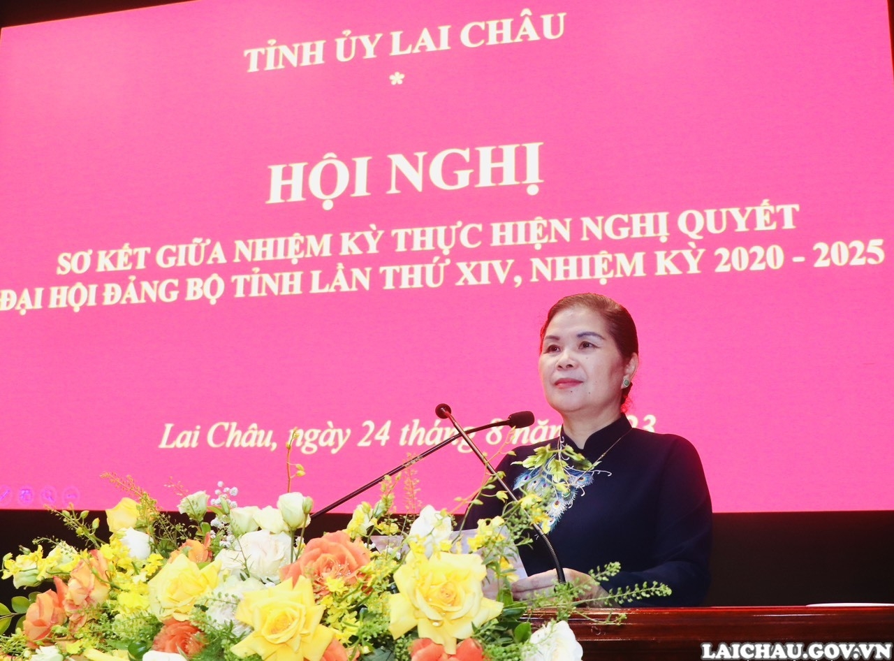 Hội nghị sơ kết giữa nhiệm kỳ thực hiện Nghị quyết Đại hội Đảng bộ tỉnh lần thứ XIV, nhiệm kỳ 2020 - 2025