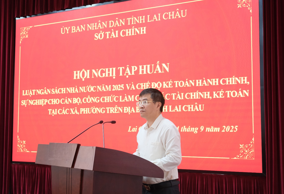 Sở Tài chính tổ chức tập huấn Luật NSNN năm 2025 và chế độ kế toán HCSN cho cán bộ, công chức làm công tác tài chính, kế toán tại các xã, phường trên địa bàn tỉnh Lai Châu
